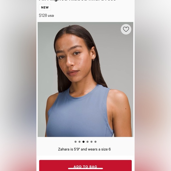 Lululemon All aligned midi dress!! DARK RED!! BEAUTIFUL!❤️ - Picture 4 of 10